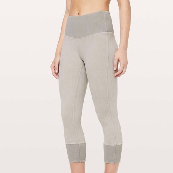 Lululemon Wunder Under Crop 23" *Ribbed - Picture 1 of 4